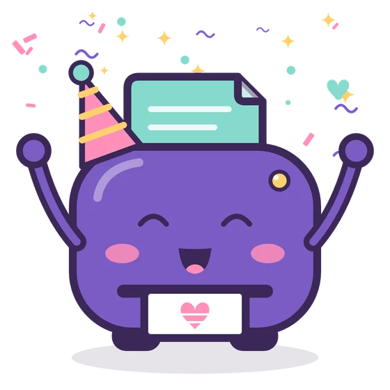 Wai festejando con gorro de cumpleaños