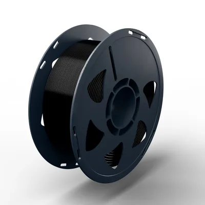 Rollo de filamento PLA brillante Negro Azabache de 1 kg